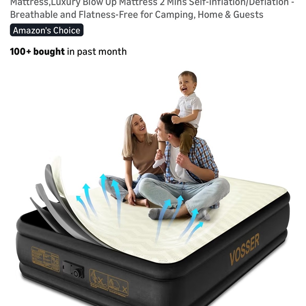 Vosser Inflatable Mattress with Pump